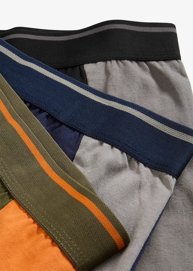 Boxershorts, strak, midi lengte, met katoen (set van 3) • zwart+donkerblauw+donkerolijfgroen • product-page.page-title-suffix