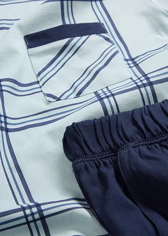 Shortama van puur katoen • blauw geruit-donkerblauw • bonprix online shop