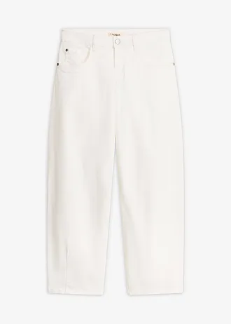 Pantaloni din twill, din amestec elastic cu bumbac