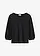 Blouse en jersey crêpe texturé, Couleur: noir