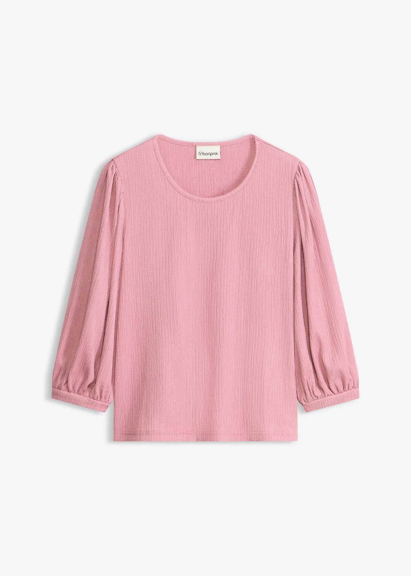 Blouse en jersey crêpe texturé • mauve • Boutique bonprix