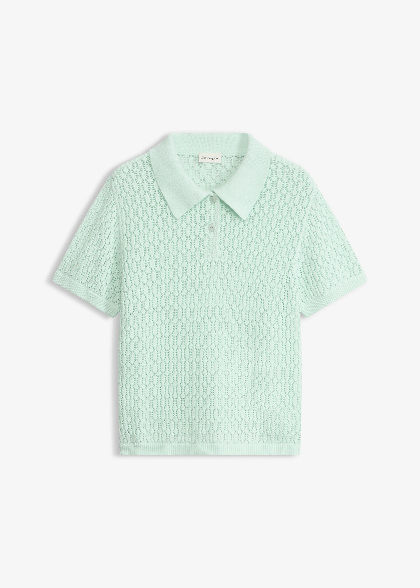 Pull ajouré 100% coton • menthe clair • Boutique bonprix