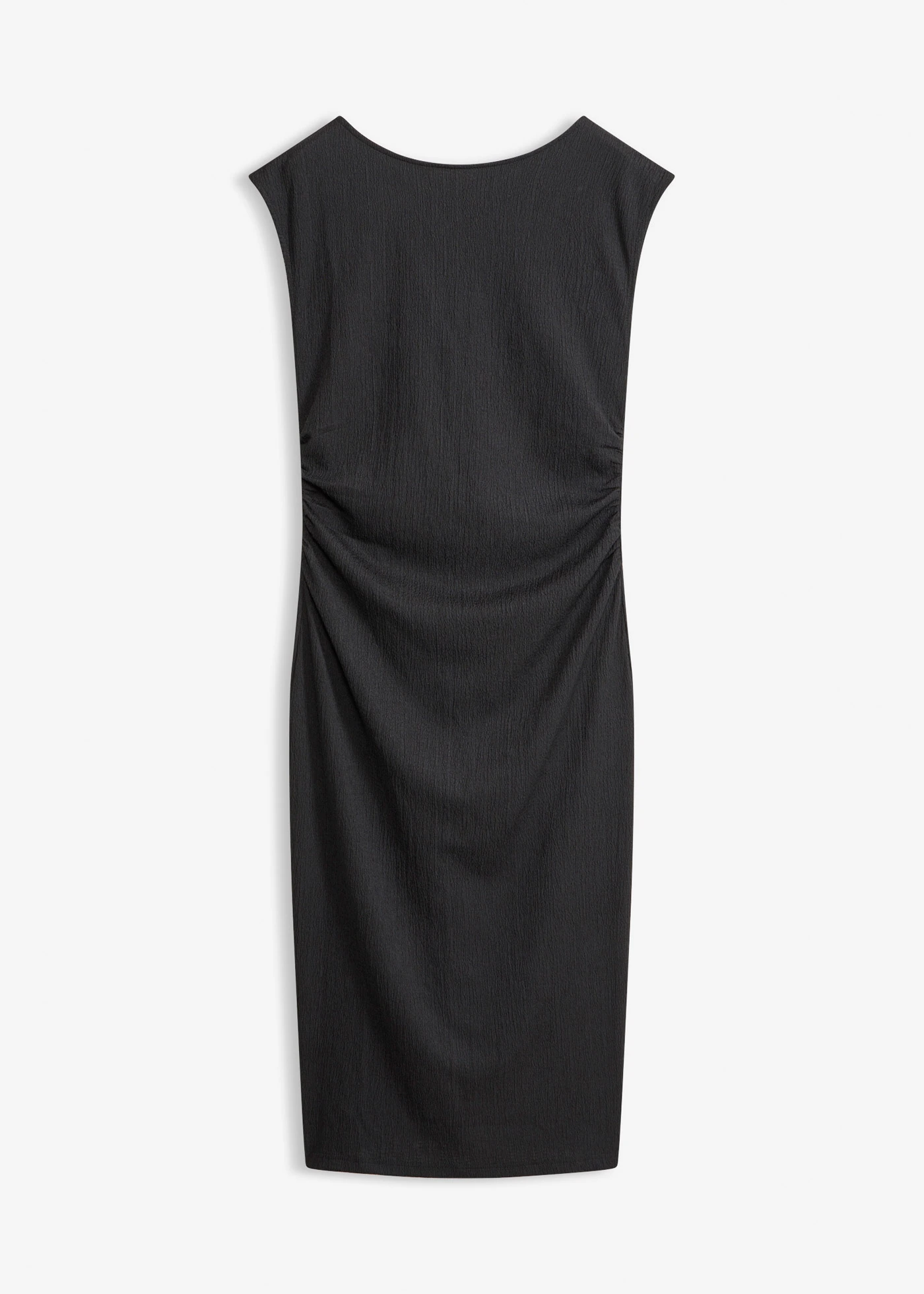 Rochie tricot din crep texturat • negru • magazin bonprix