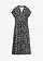 Robe-chemise fluide en viscose, Couleur: noir floral