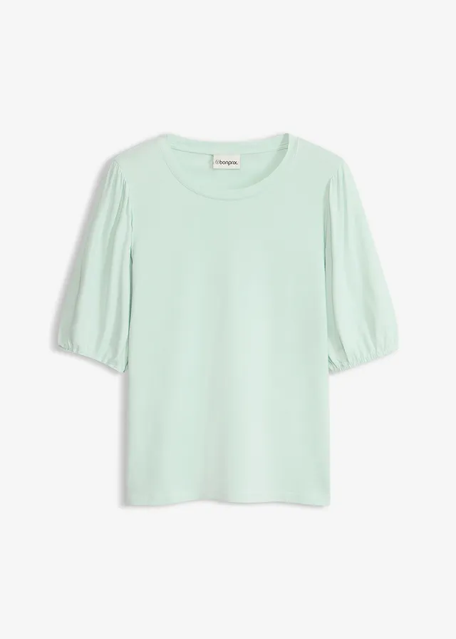 Bluză din material moale cu viscoză • verde-mentă deschis • magazin bonprix