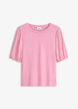 Shirt in een zachte viscosemix, Kleur: mauve