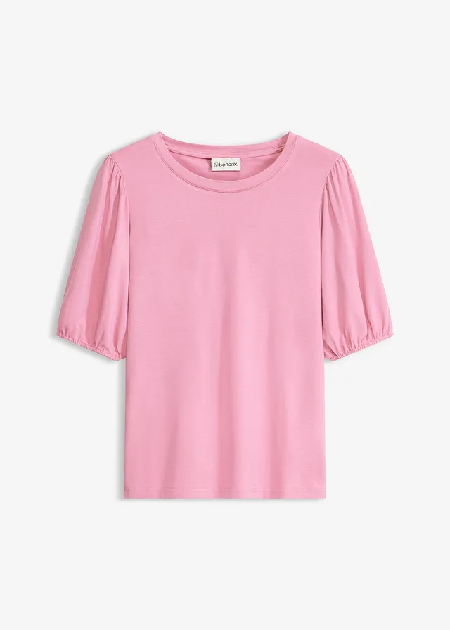 Shirt in een zachte viscosemix • mauve • bonprix online shop