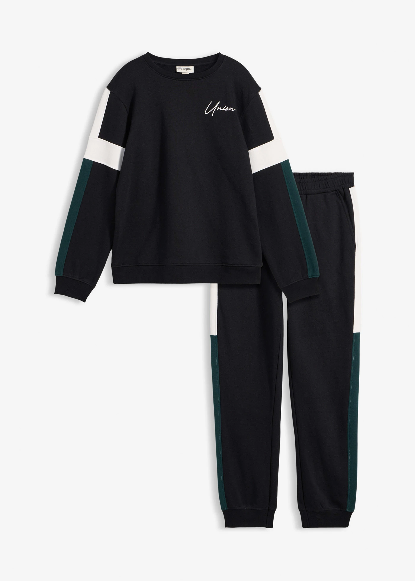 Joggingpak van puur biologisch katoen • zwart • bonprix online shop