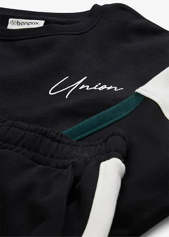 Ensemble survêtement 100% coton • noir • Boutique bonprix