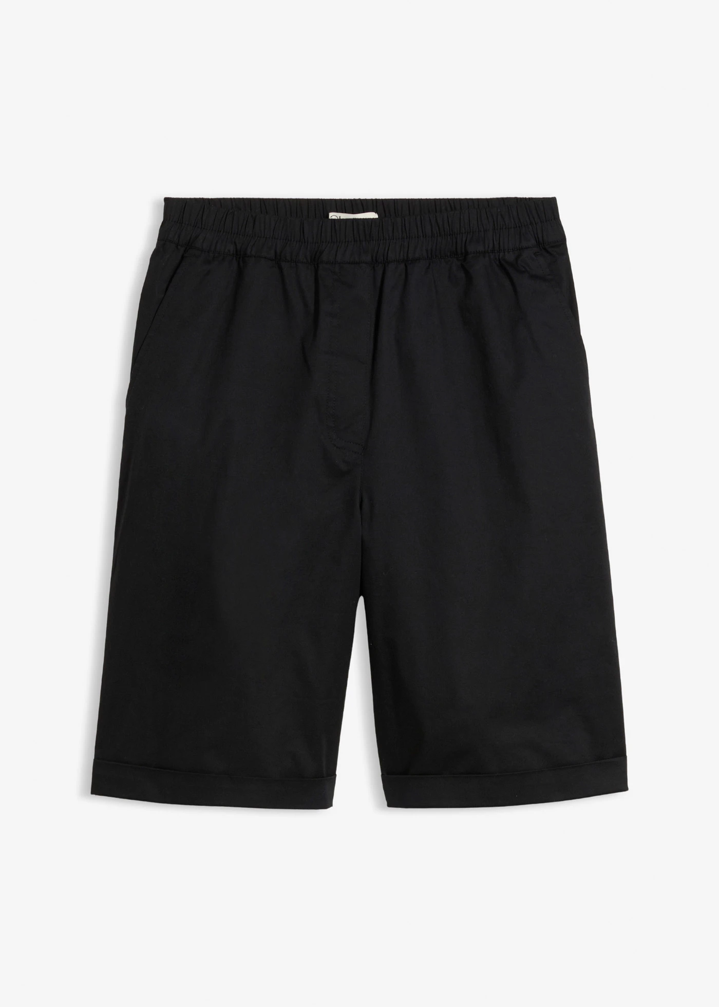 Papertouch bermuda pamut keverékből • fekete • bonprix áruház