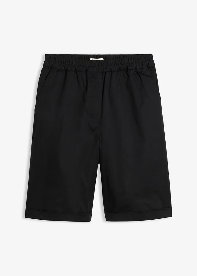 Papertouch bermuda van een katoenmix • zwart • bonprix online shop