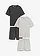 Shortama met katoen (4-dlg. set), Kleur: lichtgrijs gemêleerd/antraciet gemêleerd