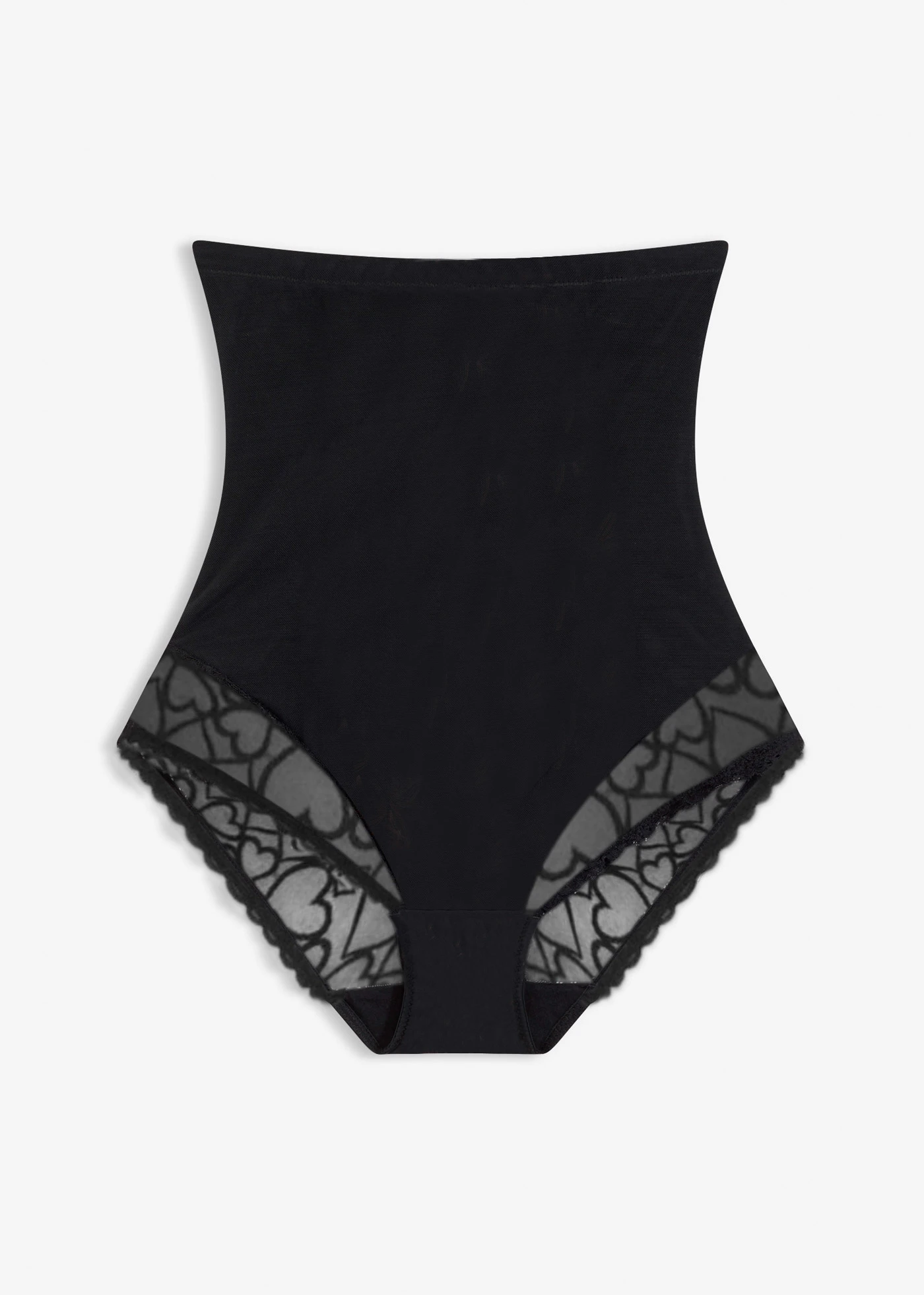 Corrigerende slip met kanten hartjes • zwart • bonprix online shop