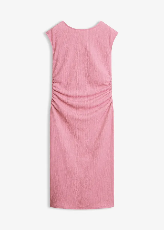 Robe en jersey crêpe texturé • mauve • Boutique bonprix