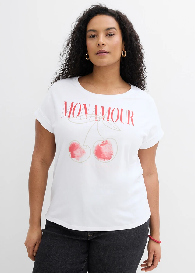 T-shirt 100% coton, Couleur: blanc