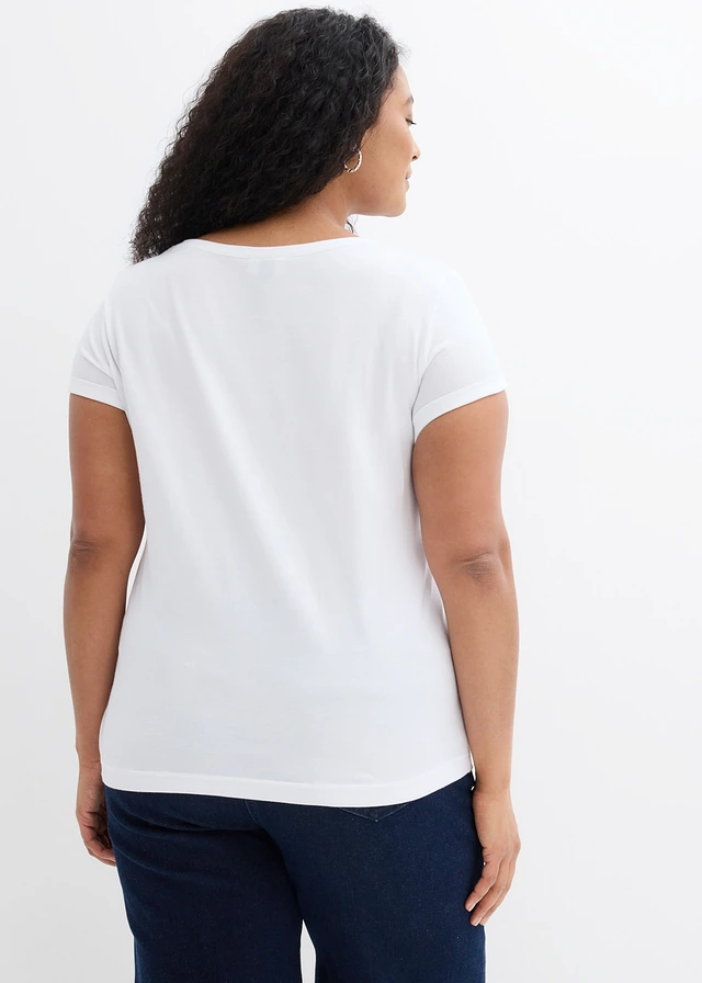T-shirt 100% coton, Couleur: blanc