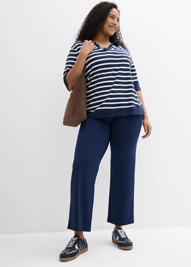 Legging de sport polyvalent à poches zippées, Couleur: bleu foncé