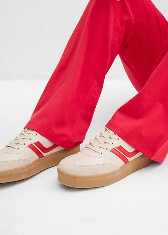 Broek met stretch en biologisch katoen • rood plus size • bonprix online shop