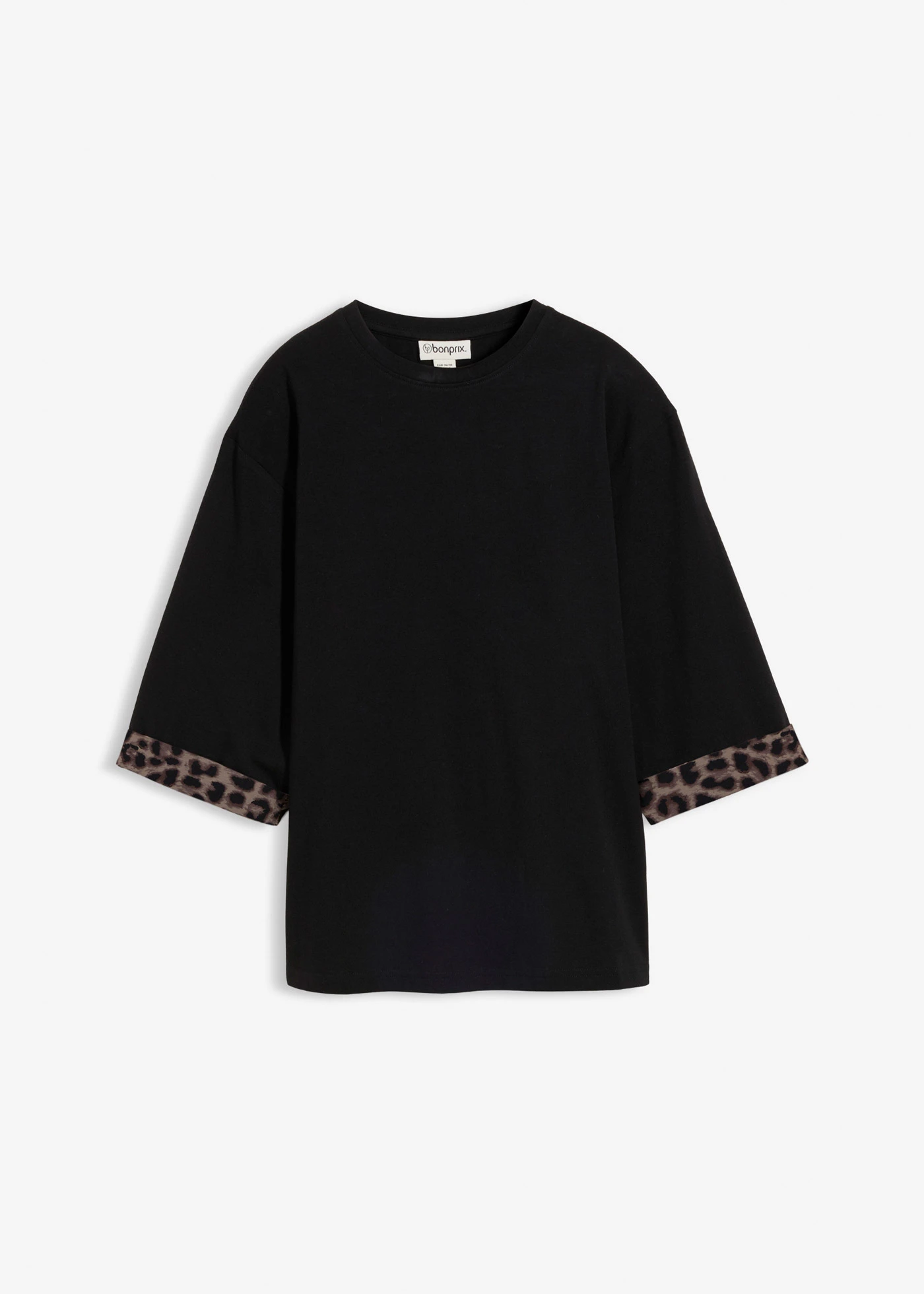 Mikina, leopardia, z bavlneného mixu • čierna -tmavohnedá-stredne hnedá-prírodný kameň leopard • obchod bonprix