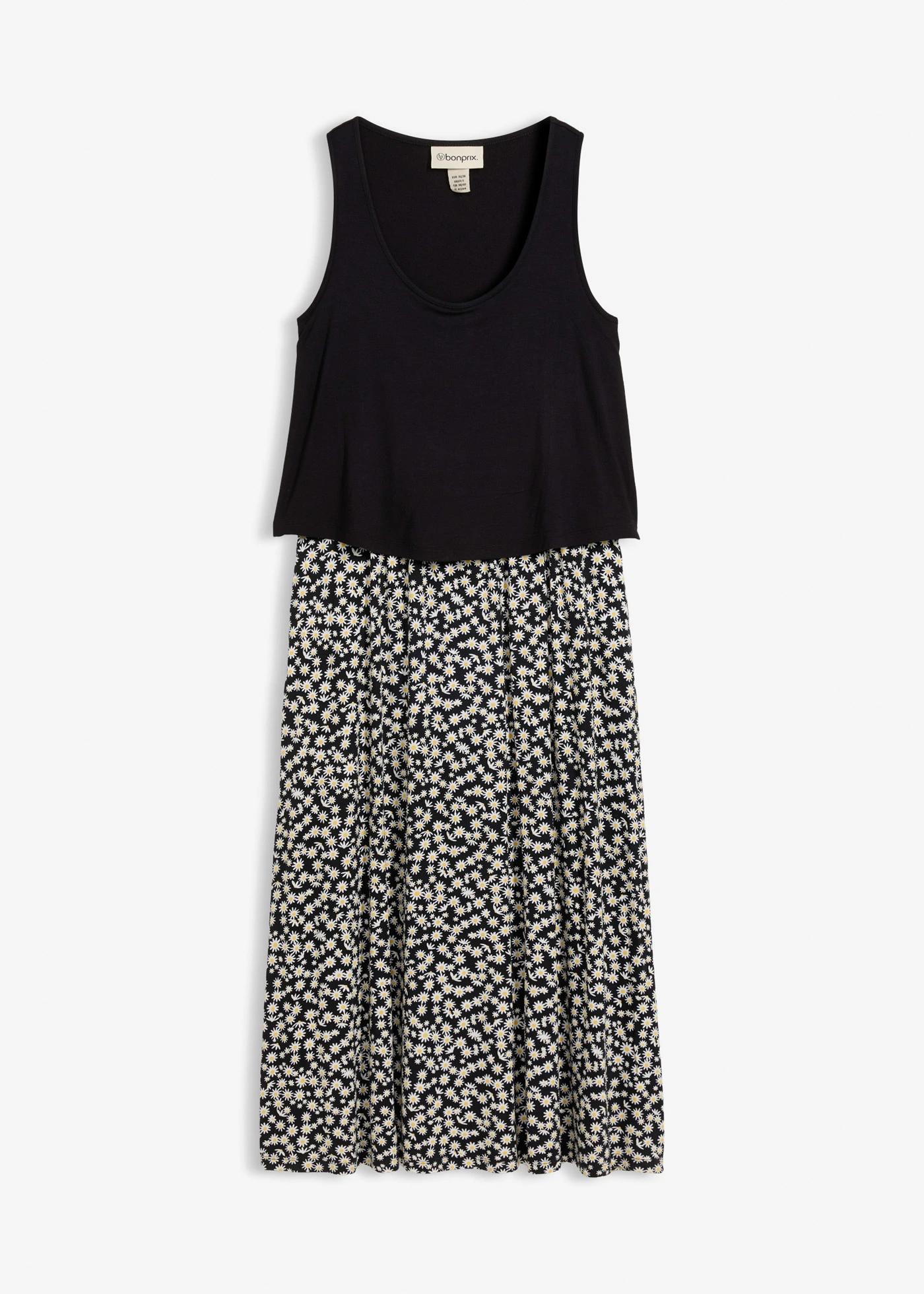 Jersey jurk van een soepele viscose-elastanmix • zwart gebloemd • bonprix online shop