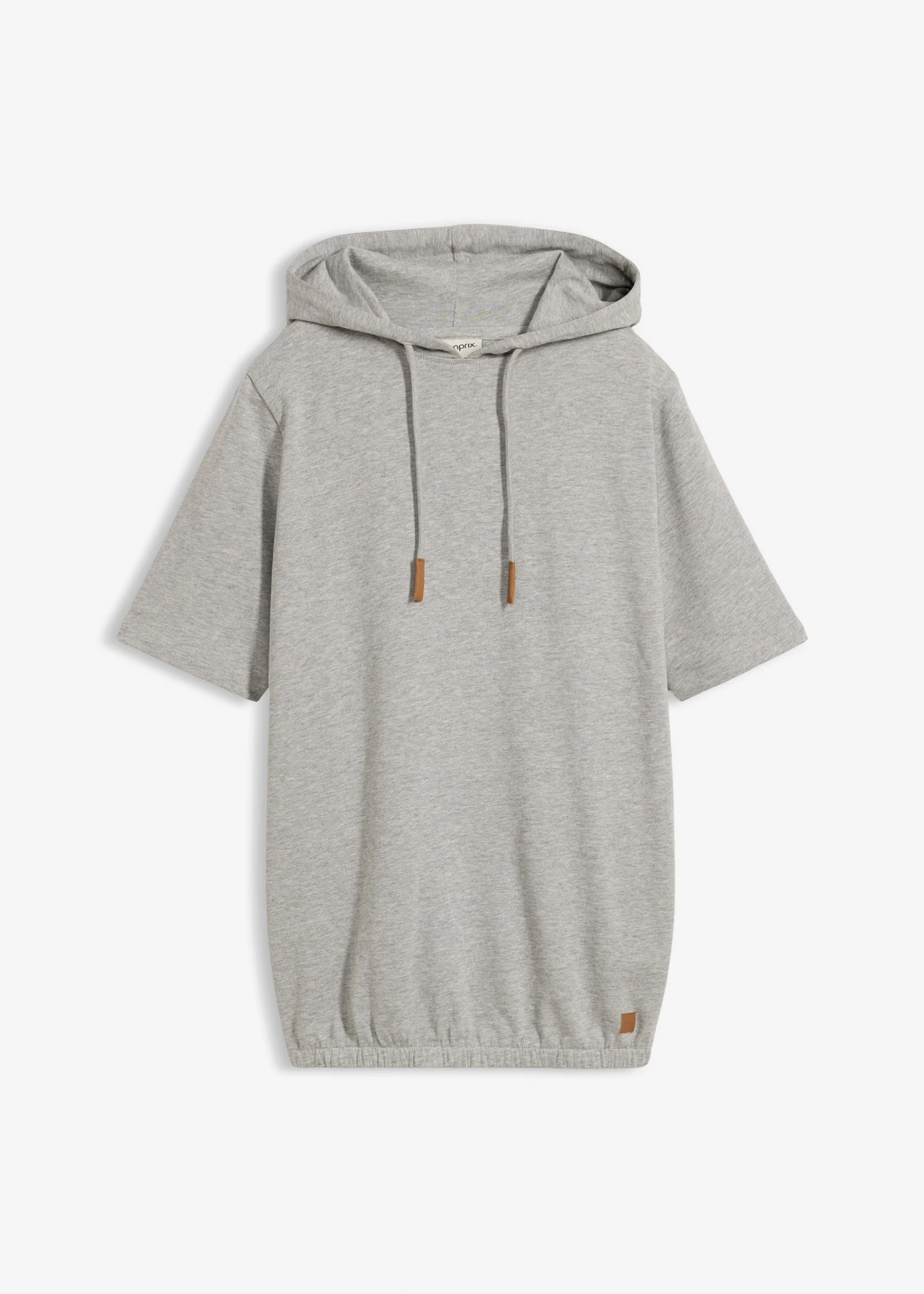 Mikina s kapucí, z bavlněné směsi • světle šedý melír • bonprix obchod