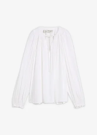 Tuniek van soepele viscose, Kleur: wit