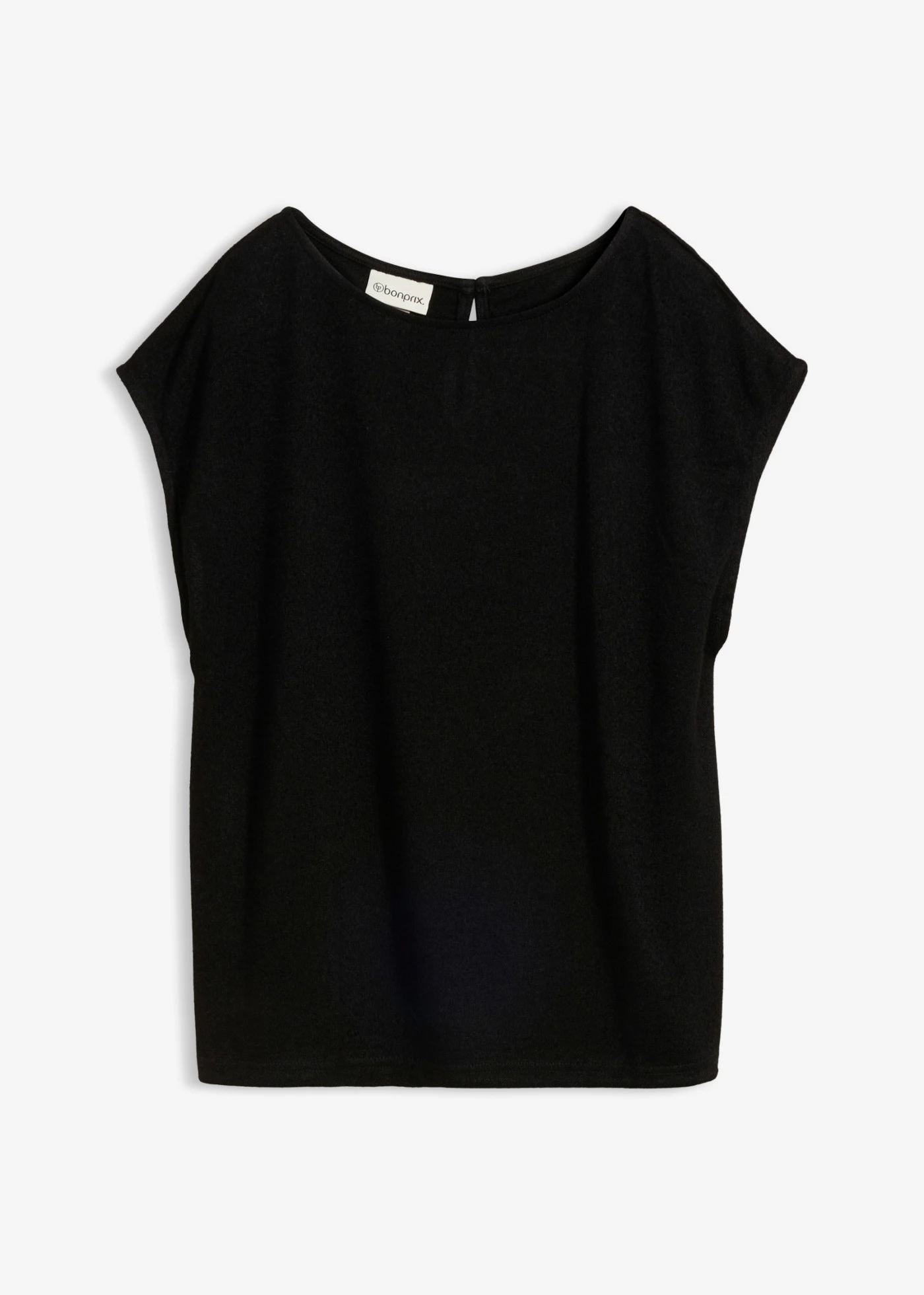 Oversize triko s pleteným vzhledem • černá • bonprix obchod