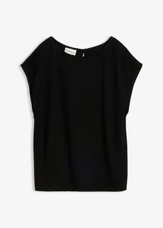 Oversize triko s pleteným vzhledem, barva: černá