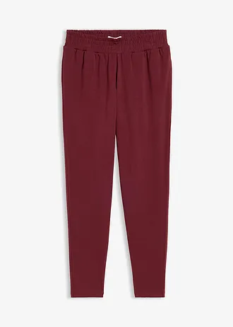 Jersey broek van katoenmix, Kleur: esdoornrood