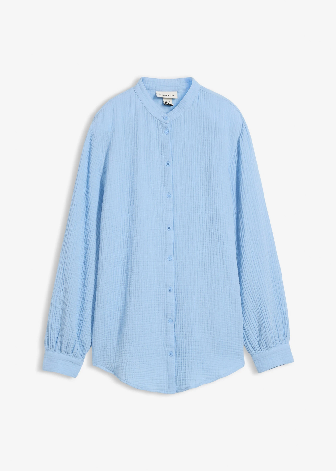 Lange blouse van luchtige mousseline • lichtblauw • bonprix online shop