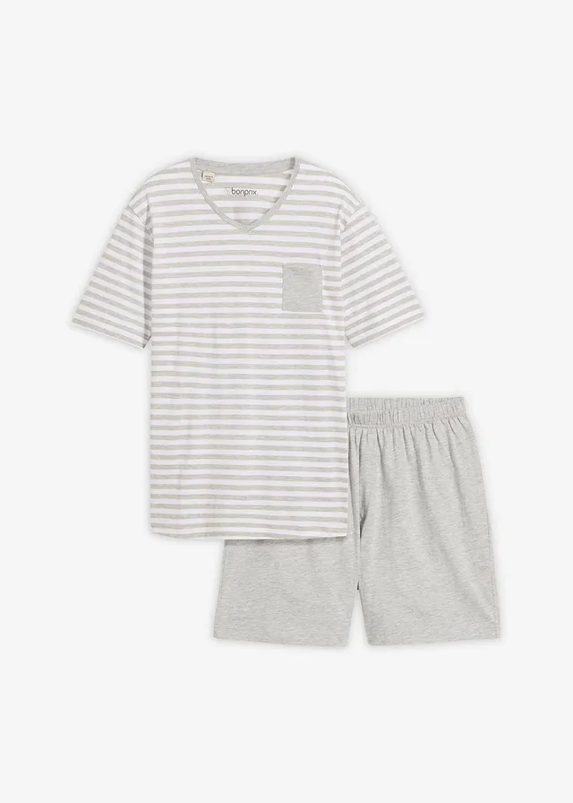 Shortama • lichtgrijs gemêleerd/wit gestreept • bonprix online shop