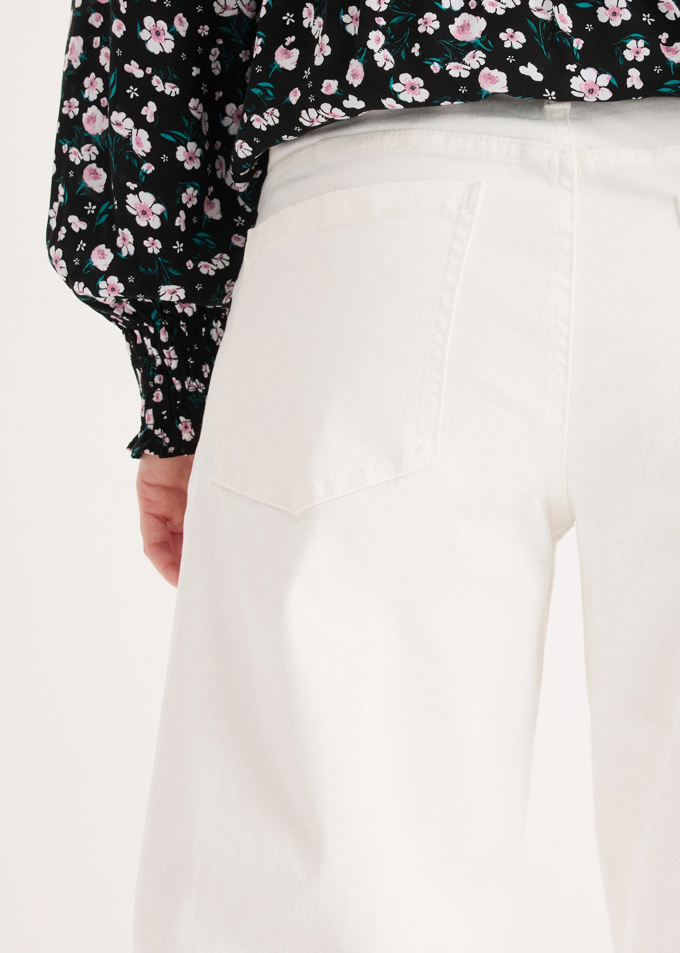 Twill broek van elastische katoenmix • wolwit • bonprix online shop