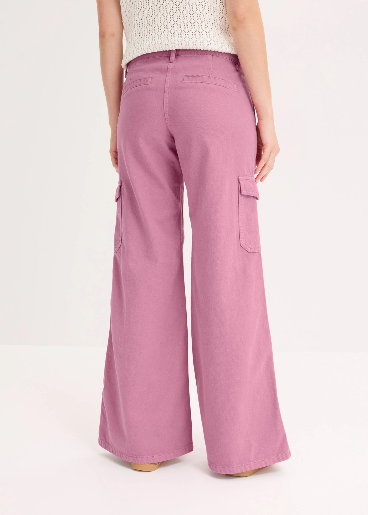 Pantaloni cargo din bumbac 100% • mov-maroniu • magazin bonprix