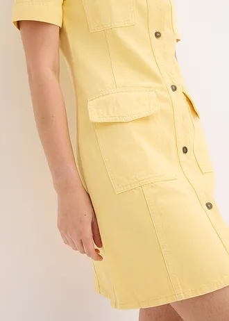 Robe courte 100% coton • jaune clair • Boutique bonprix