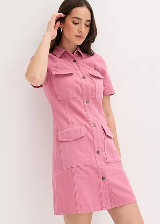 Mini jurk van katoen • mauve • bonprix online shop