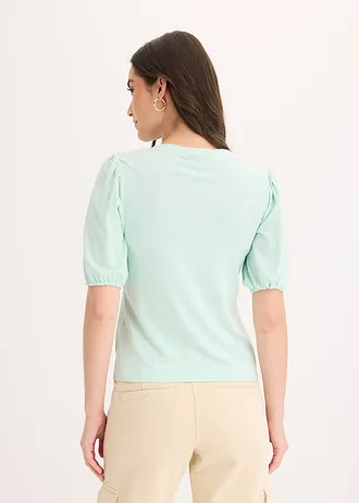 Shirt in een zachte viscosemix • lichtmint • bonprix online shop