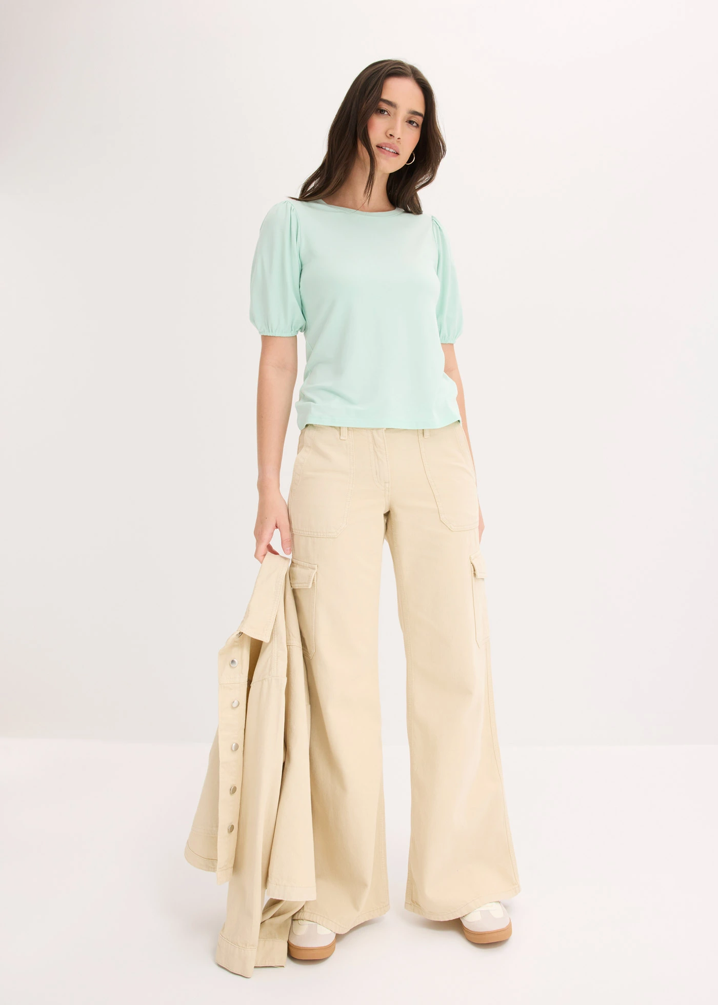 Shirt in een zachte viscosemix • lichtmint • bonprix online shop