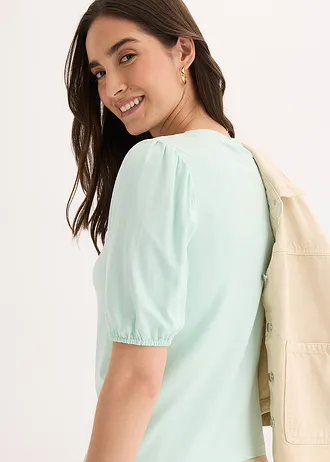 Shirt in een zachte viscosemix • lichtmint • bonprix online shop