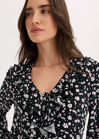 Tunique élégante • noir floral • Boutique bonprix