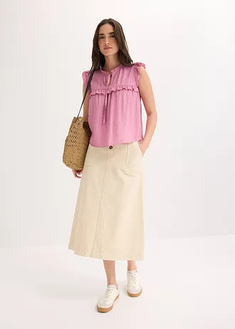 Bluză tip tricou din amestec de viscoză, culoare: mov