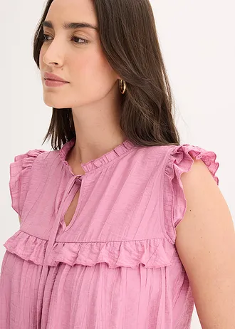 Shirtblouse in een viscosemix • mauve • bonprix online shop