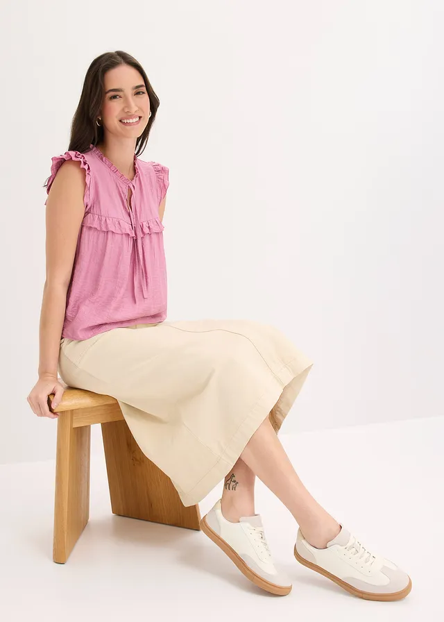 Shirtblouse in een viscosemix • mauve • product-page.page-title-suffix