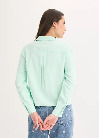 Tuniek in een fijne viscosemix, Kleur: lichtmint