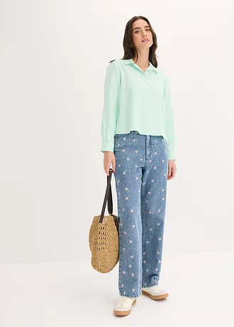 Tuniek in een fijne viscosemix • lichtmint • bonprix online shop