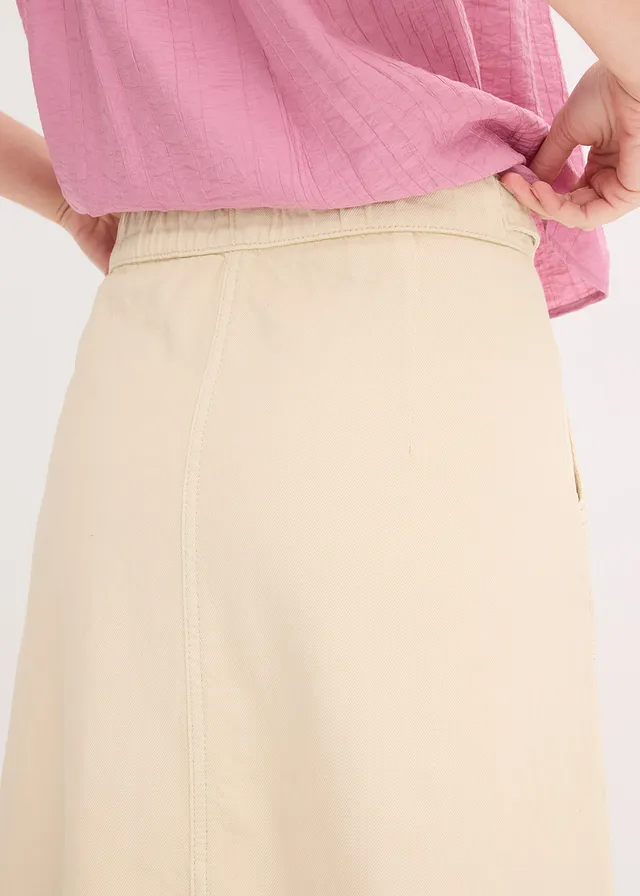 Twill rok van puur katoen • lichtsand • product-page.page-title-suffix