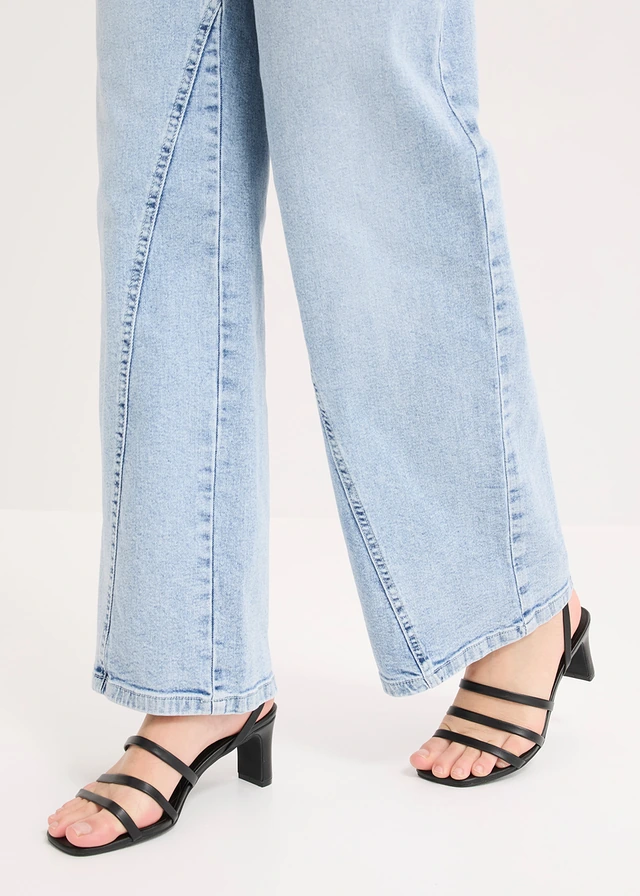 Jean large taille haute, peu extensible • denim bleu glacier used • product-page.page-title-suffix