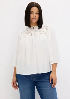 Halenka ze splývavé viskózové směsi, barva: přírodní bílá