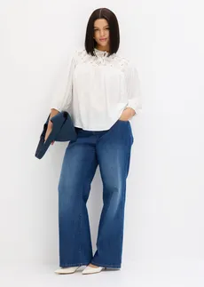 Halenka ze splývavé viskózové směsi, barva: přírodní bílá