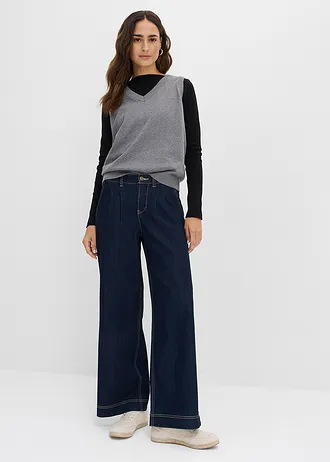 Pull sans manches 100% coton • gris chiné • Boutique bonprix