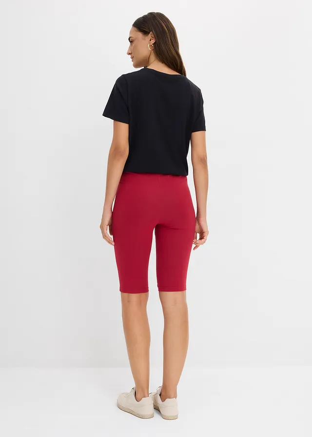 Lot de 2 cyclistes longs, Couleur: bleu foncé-rouge cerise
